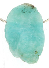 Amazonit Rohstein Trommelstein Edelstein Schmuck Ketten Anhänger - A Qualität #7365