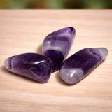 Banded Amethyst - Chevron - Gemstone - Tumbled Stone - Palm Stone - A Quality #5423
