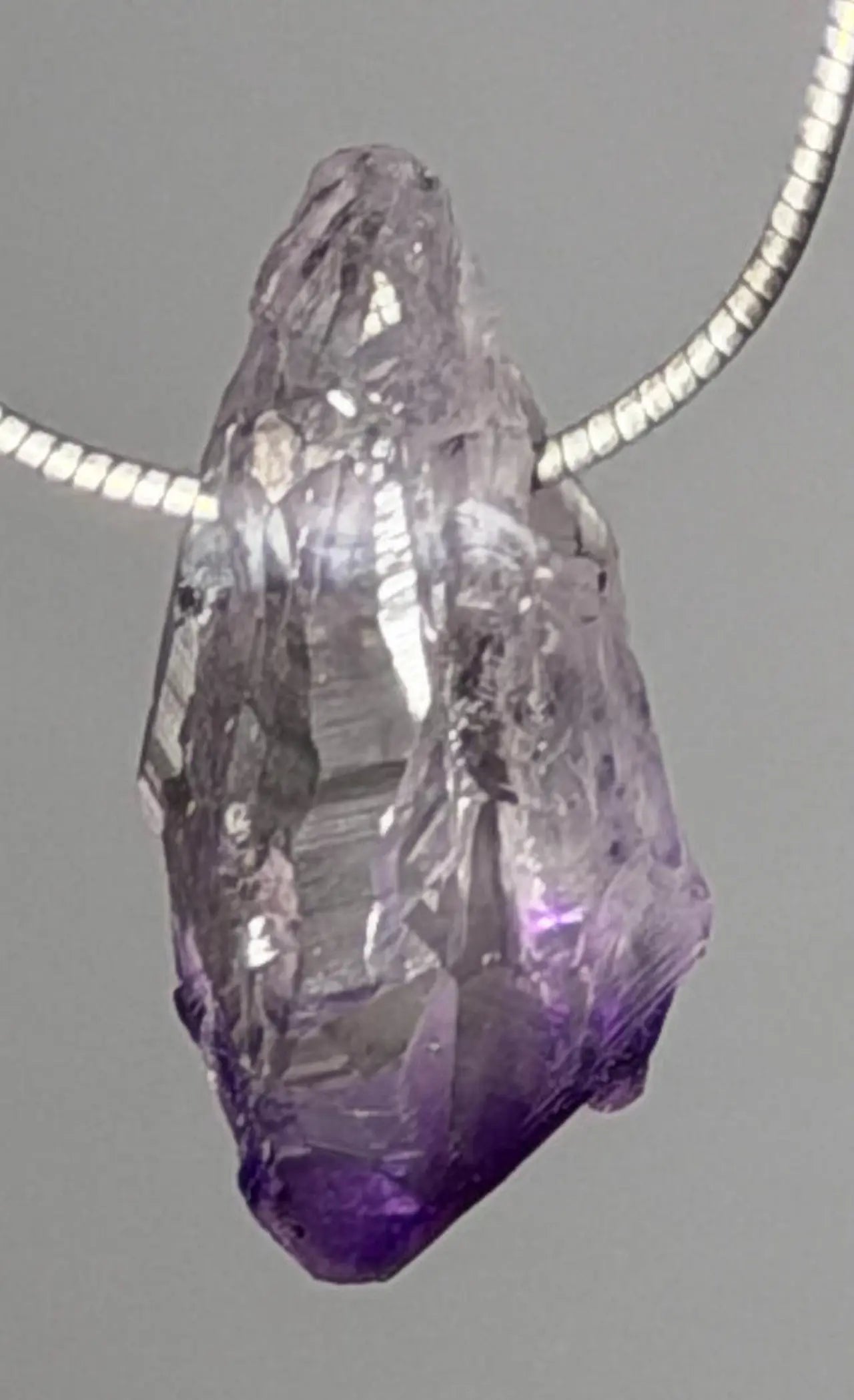 Amethyst Spitze Uruguay Trommelstein Edelstein Schmuck Ketten Anhänger - A Qualität #5255