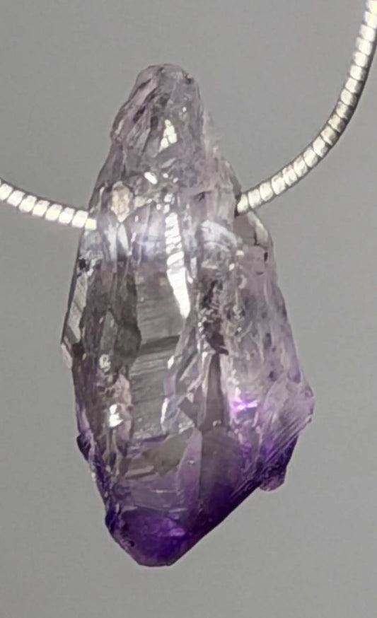 Amethyst Spitze Uruguay Trommelstein Edelstein Schmuck Ketten Anhänger - A Qualität #5255