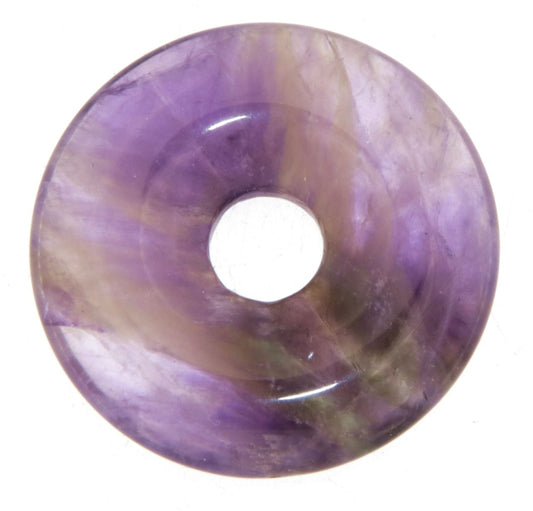 Amethyst Donut - PI Scheibe - Edelstein Schmuck Anhänger 30mm - A Qualität #6727