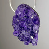 Uruguay Amatista Piedra Rodada Gema Joyería Colgante de Collar - Drusa de Amatista - Calidad A #0120