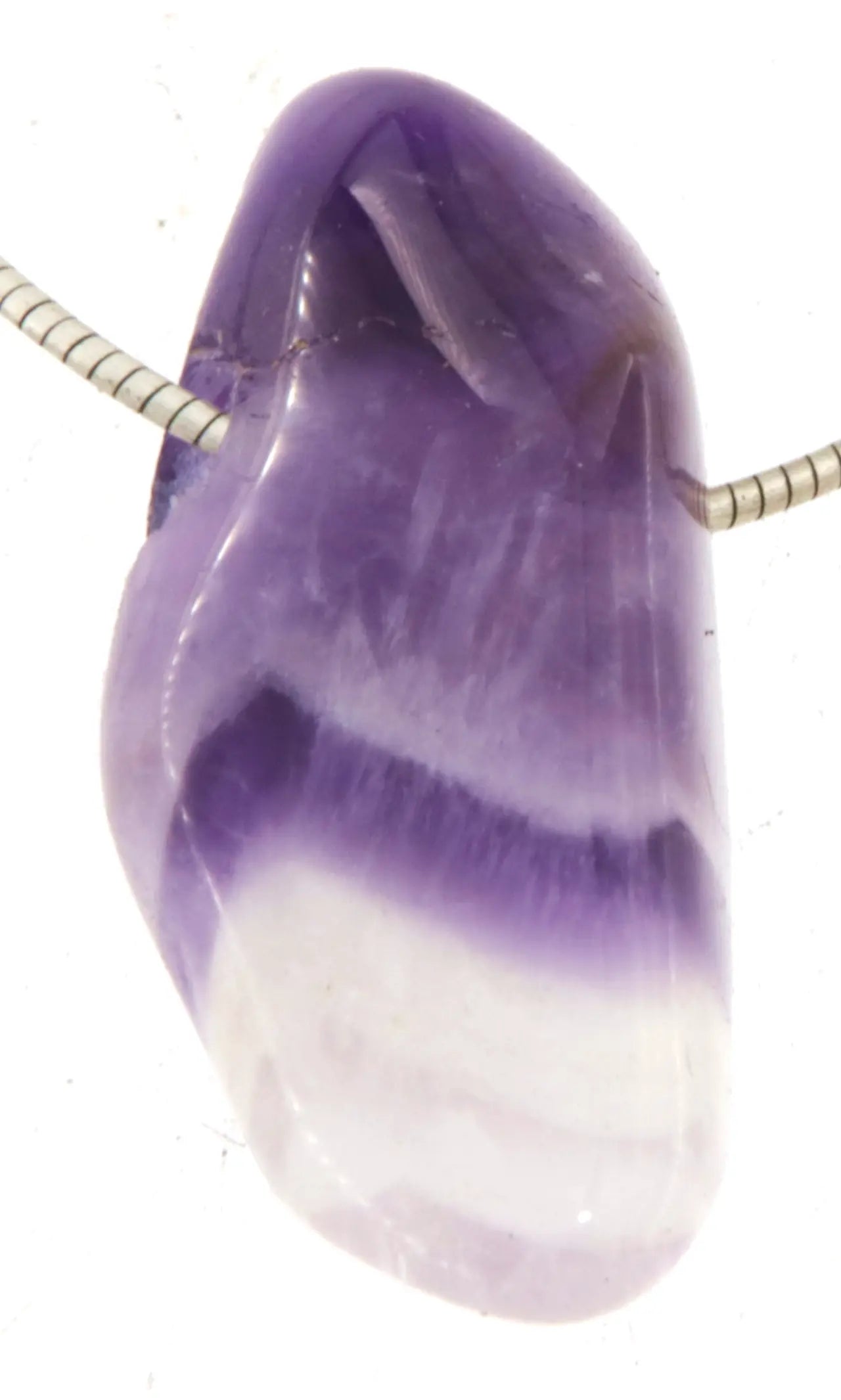 Amethyst Trommelstein Edelstein Schmuck Ketten Anhänger - A Qualität #5194