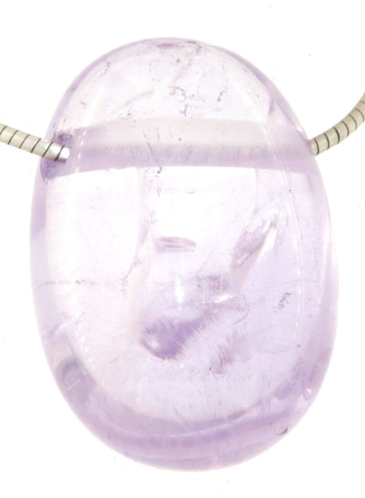 Amethyst Trommelstein Edelstein Schmuck Ketten Anhänger - A Qualität #0258