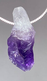 Punta de amatista Uruguay, piedra rodada, gema, joyas, colgante de collar - Calidad A #6609