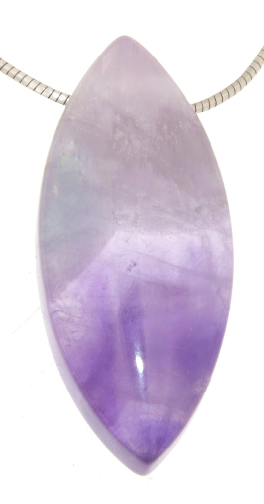 edler Amethyst Navette Trommelstein Edelstein Schmuck Ketten Anhänger - A Qualität #0002