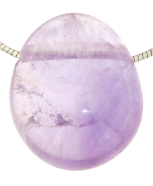 Amethyst Trommelstein Edelstein Schmuck Ketten Anhänger - A Qualität #0065