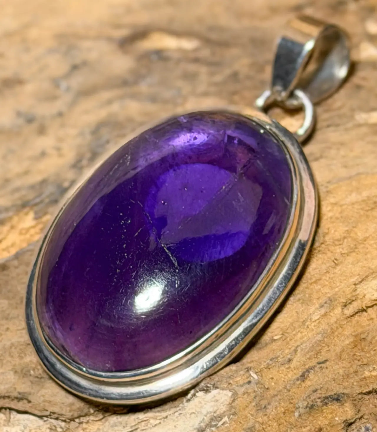 Edelstein Schmuck Ketten Anhänger mit Amethyst A Qualität - 925er Silber #4073