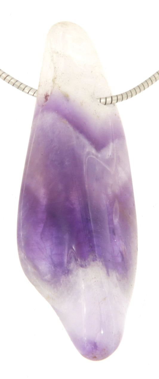 Amethyst Trommelstein Edelstein Schmuck Ketten Anhänger - A Qualität - #5329