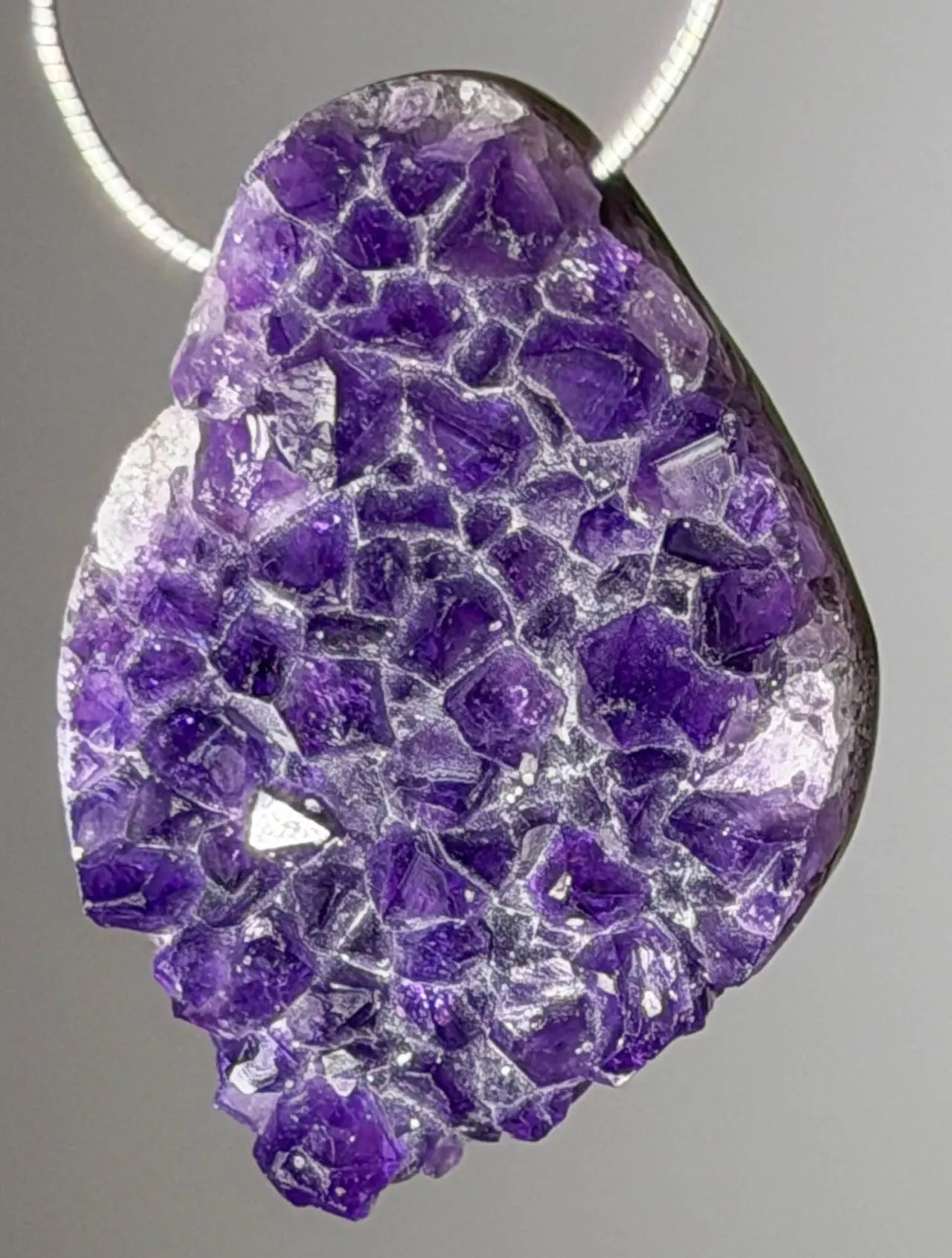 Amethyst Trommelstein Edelstein Schmuck Anhänger - Amethystdruse - A Qualität #5676 - seelensteinchen