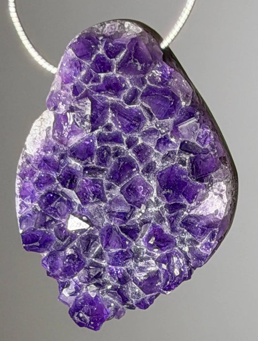 Amethyst Trommelstein Edelstein Schmuck Anhänger - Amethystdruse - A Qualität #5676 - seelensteinchen