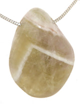 Prasiolita - Amatista verde piedra rodada Gema Joya Colgante - Calidad A #0054