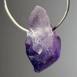 Amethyst Point Uruguay Tumbled Stone Gemstone Jewelry Chain Pendant - A Quality #5253