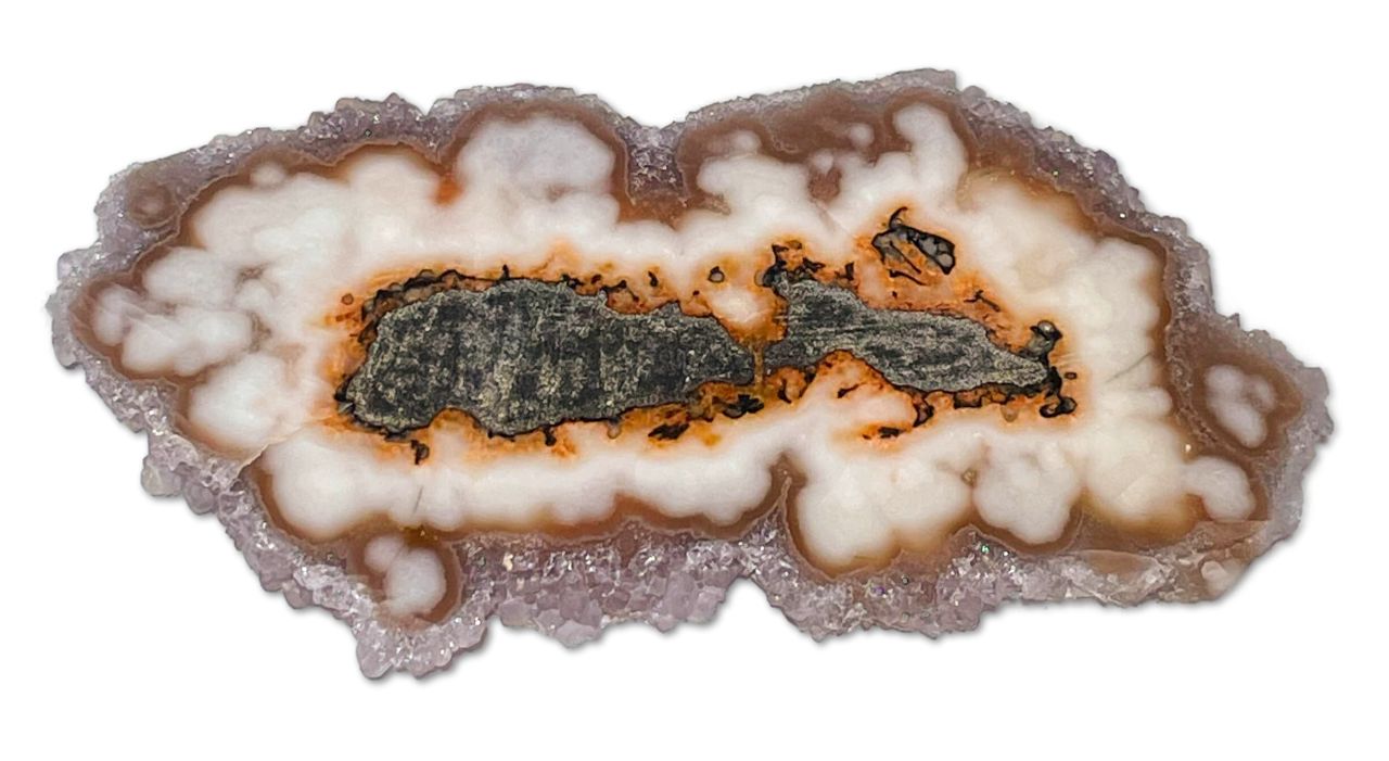 Amethyst Stalaktit Scheibe Uruguay 30g - AA Qualität - Amethystdruse #0687