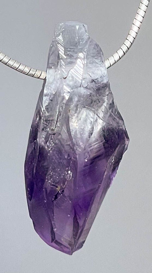 Amethyst Spitze Uruguay Trommelstein Edelstein Schmuck Ketten Anhänger - A Qualität #6610