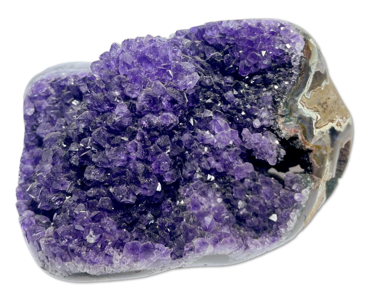 Amethyst Stufe Uruguay 1297g - Amethystdruse - polierter Rand - Edelstein - Mineralien - AA Qualität #5218