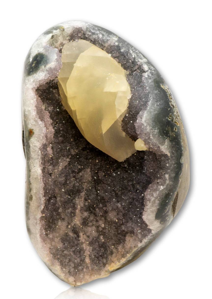 Amethyst mit Calcit Druse Uruguay 1664g - Amethystdruse - AA Qualität #3450