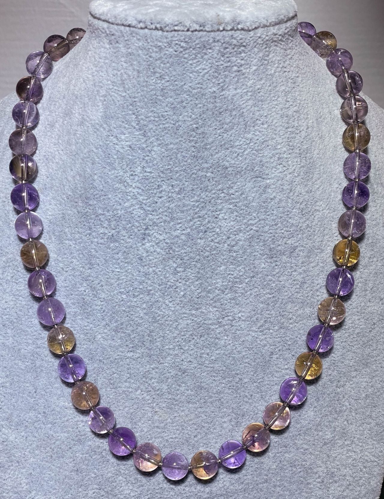 Ametrin Edelstein Kette - Collier Edelsteinkette - 925er Silber Schmuck #2174
