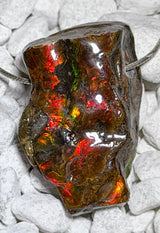 Ammolit Trommelstein Edelstein Schmuck Ketten Anhänger - A Qualität #7343