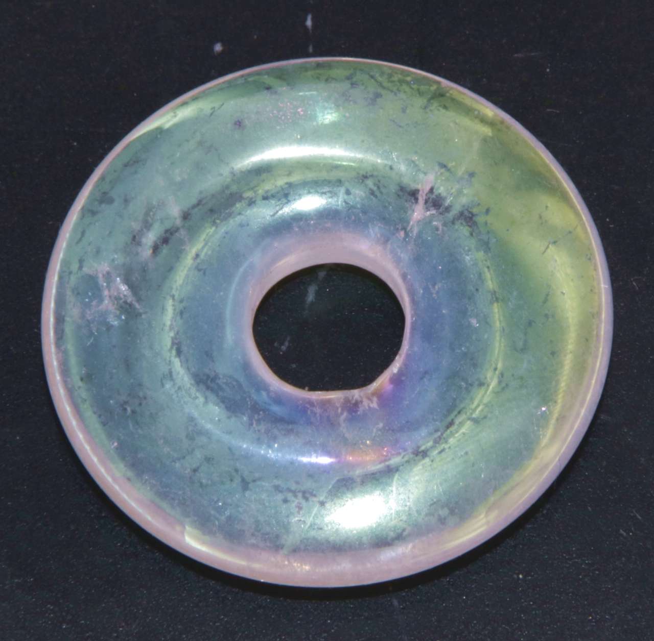 edler Angel Aura Donut - Pi Scheibe - Edelstein Schmuck Ketten Anhänger 30mm - A Qualität #6940