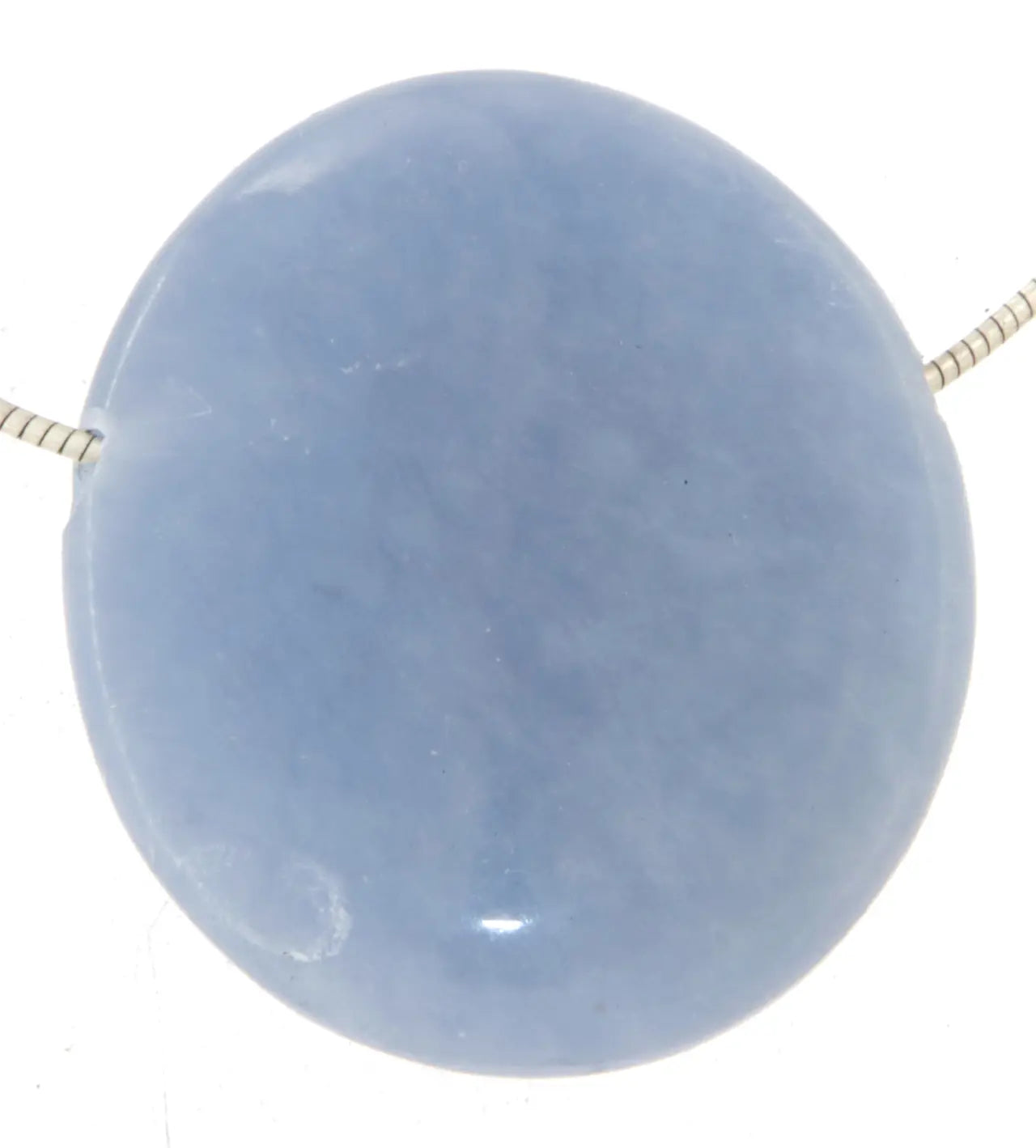 Angelit - Anhydrit Scheibenstein - Trommelstein Schmuck Anhänger - Edelstein A Qualität #6593