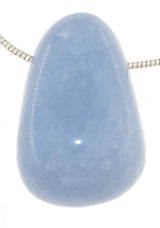 Angelit - Anhydrit Trommelstein Schmuck Anhänger - Edelstein A Qualität #6176