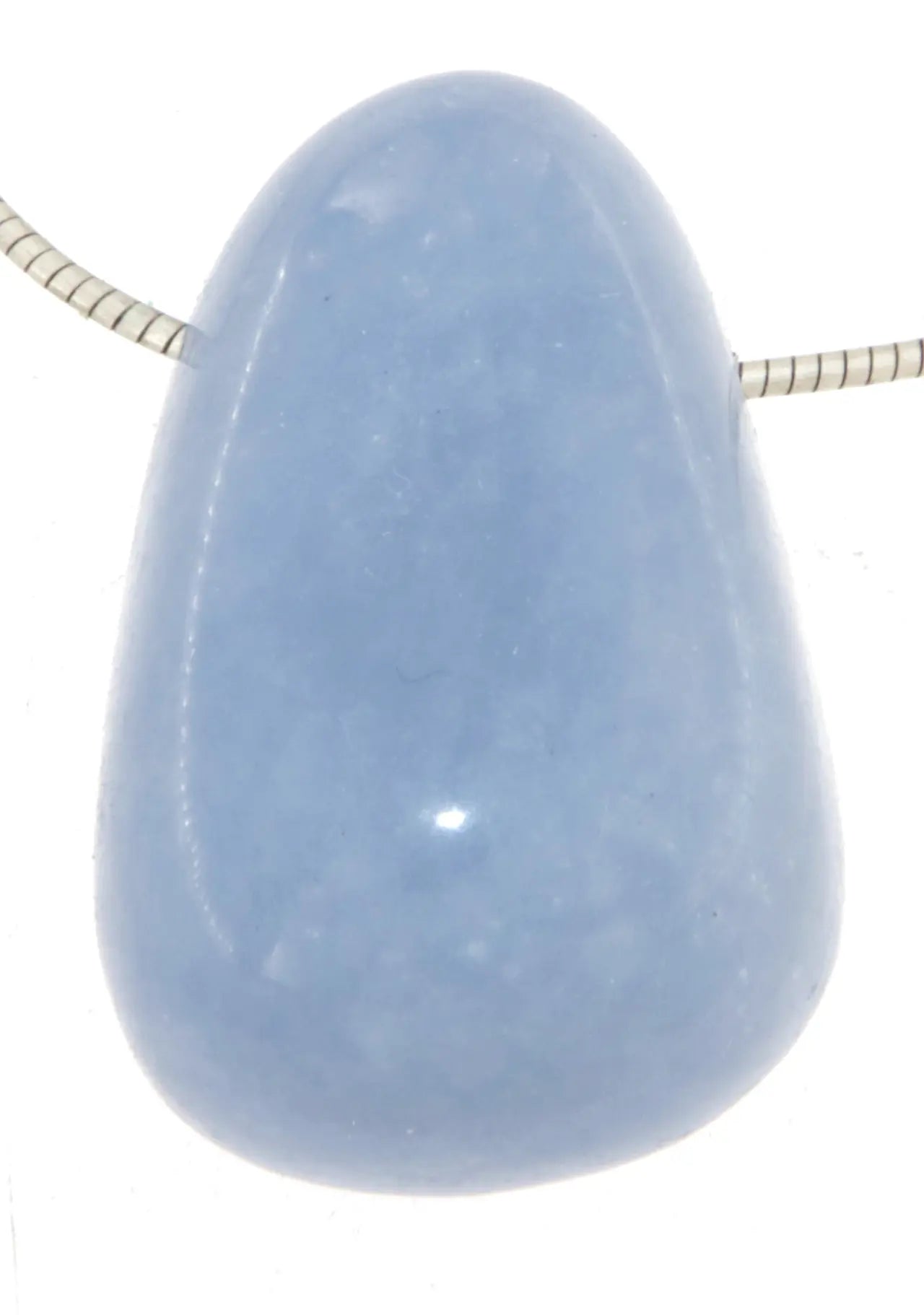 Angelit - Anhydrit Trommelstein Schmuck Anhänger - Edelstein A Qualität #6176