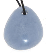Angelit Trommelstein Edelstein Schmuck Anhänger - A Qualität #6137