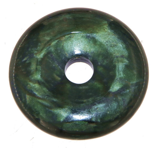 Antigorit Donut - PI Scheibe - Edelstein Schmuck Ketten Anhänger 30mm - A Qualität #7255