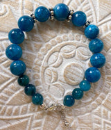 Apatit - Edelstein Armband - Edelsteinarmband - 925er Silber Schmuck - A Qualität - #6855