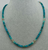 Apatit - Labradorit Edelstein Kette - Collier - Edelsteinkette - 925er Silber #6003