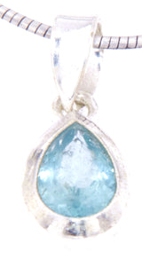 Apatit Edelstein Schmuck Ketten Anhänger - 925er Silber Öse #7094