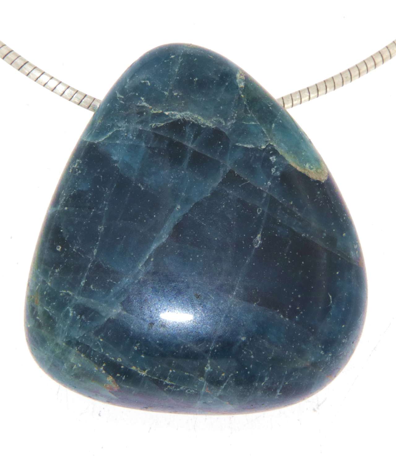 edler Apatit Trommelstein Edelstein Schmuck Ketten Anhänger - A Qualität - #5351
