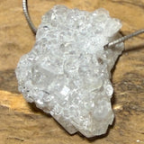Colgante de collar de piedra pulida de apofilita - Drusa - Calidad A #5158 - seelensteinchen