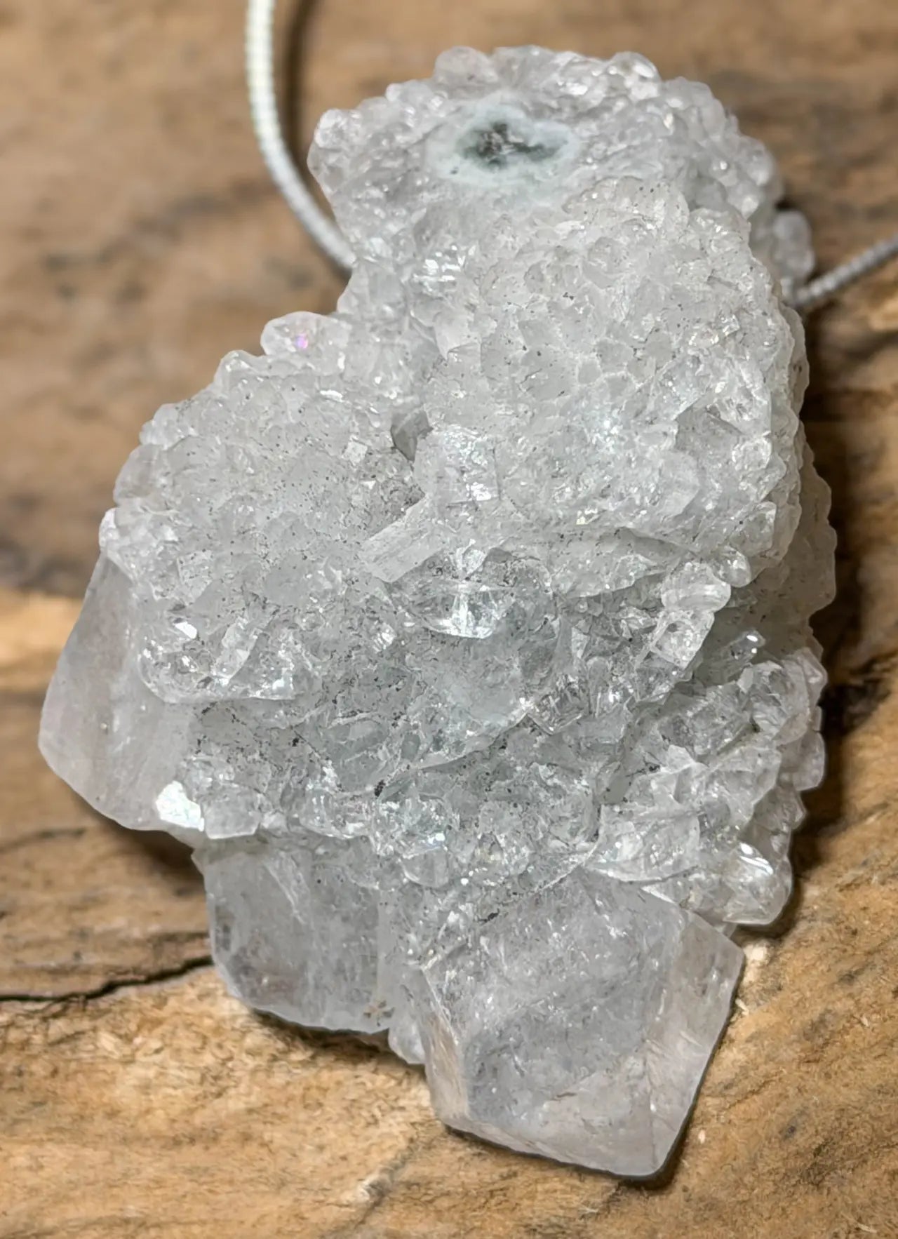 Apophyllit Trommelstein Edelstein Kristall Schmuck Ketten Anhänger - A Qualität #5277 - seelensteinchen