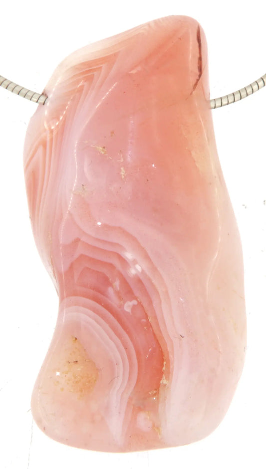 Aprikosen Achat Trommelstein Edelstein Schmuck Ketten Anhänger - Aprikosenachat - A Qualität #7334