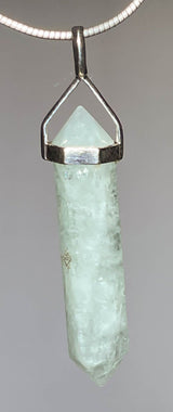 Colgante de aquamarina tamborileada con engarce de plata 925 - Calidad A #5062