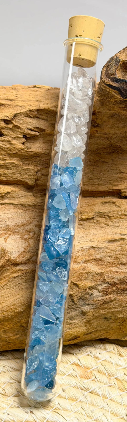 Edelsteinwasser Stab Aquamarin Mischung - Wassersteine - Wasser energetisieren #7433 - seelensteinchen