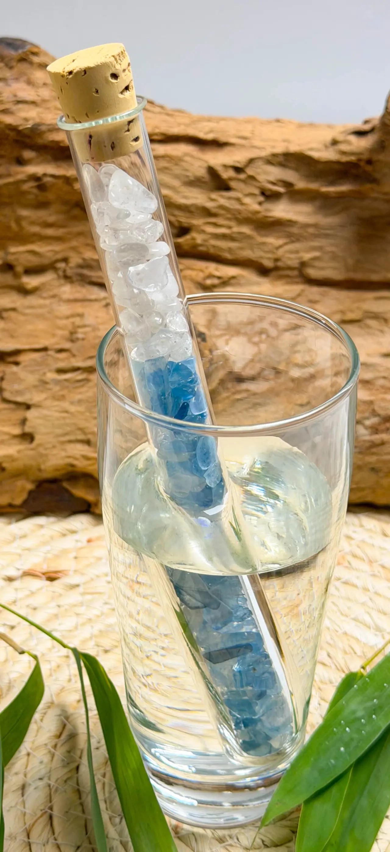 Edelsteinwasser Stab Aquamarin Mischung - Wassersteine - Wasser energetisieren #7433 - seelensteinchen