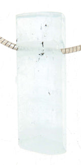 Aquamarin Kristall Trommelstein Edelstein Schmuck Ketten Anhänger - A Qualität #6178