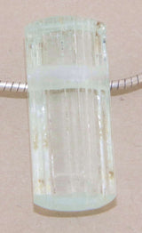 Aquamarin Kristall Trommelstein Edelstein Schmuck Ketten Anhänger - A Qualität #6182