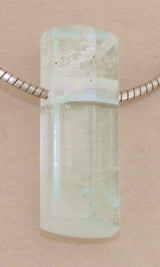Aquamarin Kristall Trommelstein Edelstein Anhänger - A Qualität #6177