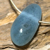 Aquamarine Tumbled Stone Gemstone Jewelry Necklace Pendant - A Quality #2788 - seelensteinchen