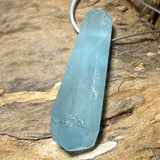 Colgante de cristal de aguamarina – Piedra rodada natural #2988 - seelensteinchen