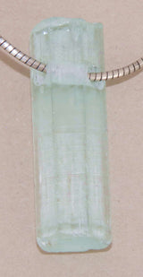 Aquamarin Kristall Trommelstein Edelstein - Schmuck Ketten Anhänger - A Qualität #5187