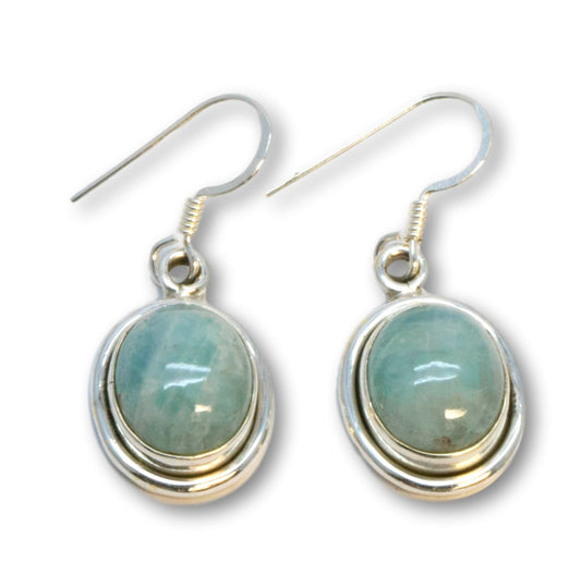 edle Ohrringe aus Aquamarin - A Qualität - 925er Silber #5697
