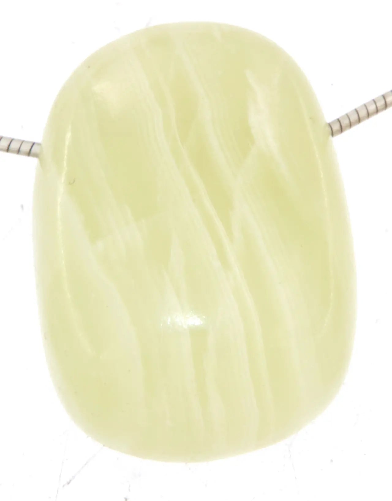 Aragonit grün Trommelstein Edelstein Schmuck Ketten Anhänger - A Qualität #7333