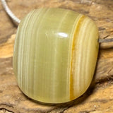 Aragonito verde, piedra rodada, gema, joya, colgante de collar - Calidad A #7333