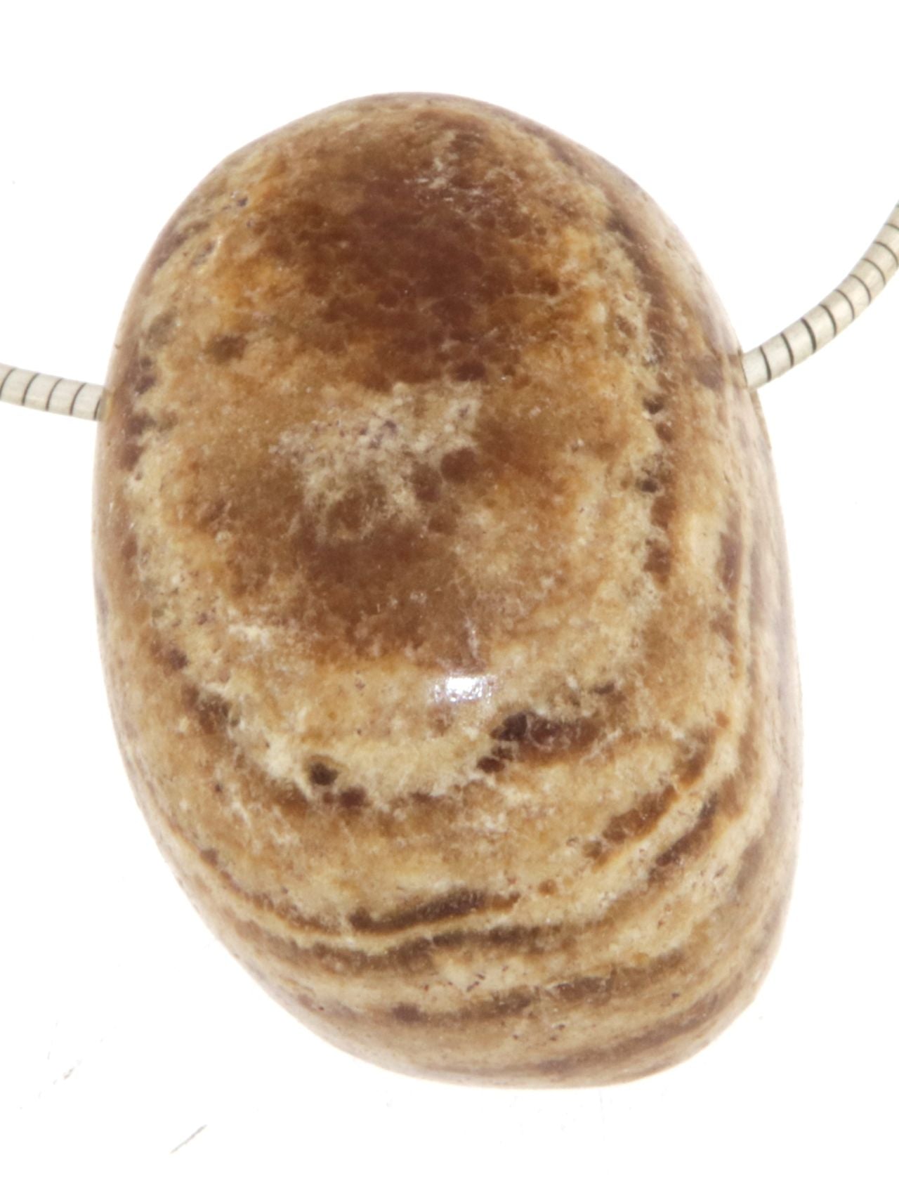 Aragonit Trommelstein Edelstein Schmuck Ketten Anhänger - A Qualität #0510