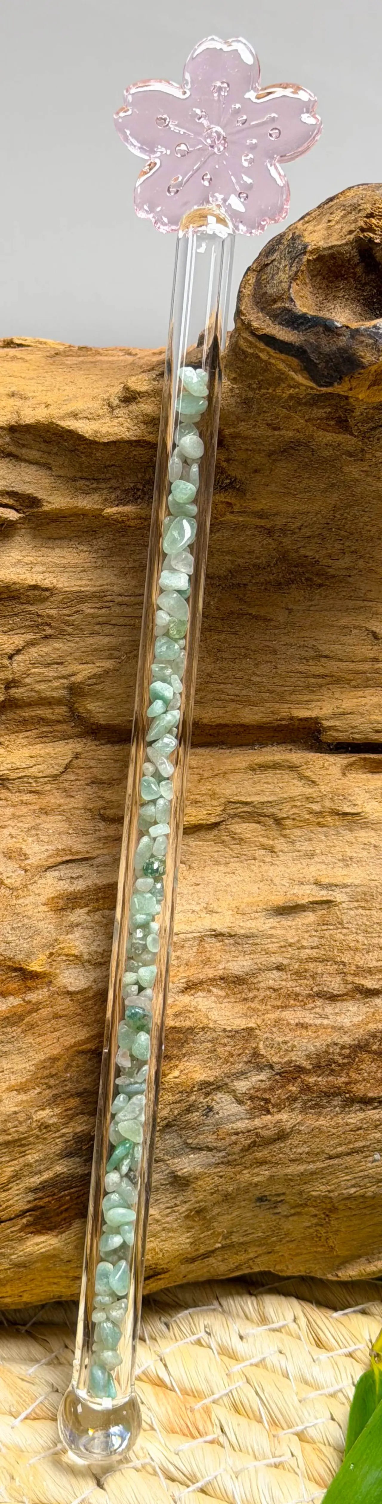 Edelsteinwasser Aventurin PREMIUM Vital Crystal Water Stick - Blume - Wasseraufbereitung - seelensteinchen